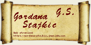 Gordana Stajkić vizit kartica